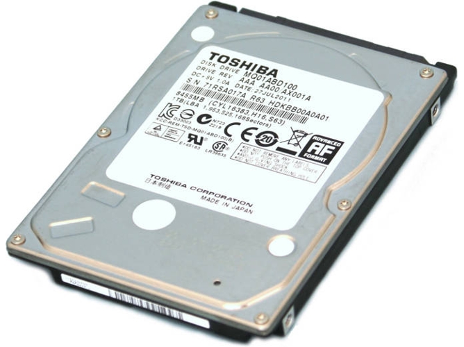 Disco HDD Interno TOSHIBA MQ01ABD100 (1 TB - SATA - 5400 RPM)