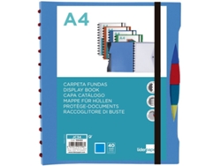 Carpeta LIDERPAPEL A4 Personalizada con Tapas Extraíbles Azul