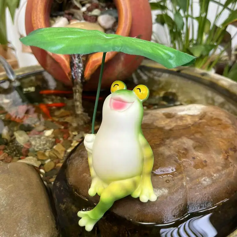 Figura De Rana Sonriente De Resina, Ideal Para Decorar Estanques, Terrazas Y Jardines De Hadas.