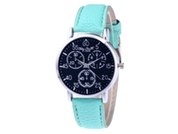 Reloj De Pulsera Mujer Analógico De Cuarzo Con Esfera Redonda De Aleación Color Verde Claro