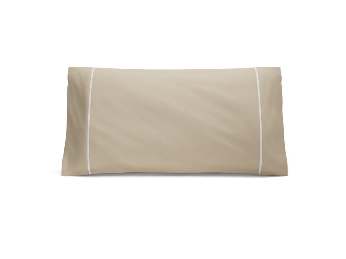 Funda de Almohada 150 cm. Nalui  100% Algodón 180 Hilos, Suave, Fresca, Transpirable, Lavable a 30ºC Beig