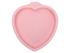 Molde De Silicona Reutilizable Para Hornear Pasteles Corazón Rosa Para Cocina Y Pastelería