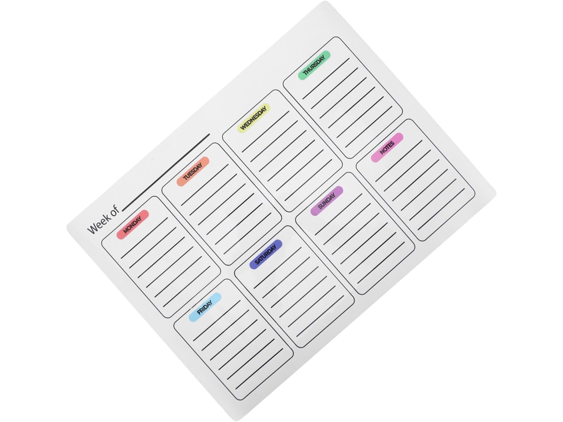 Pegatinas De Pared Con Calendario, Pizarra Blanca De Pvc Removible De 16x21 Cm