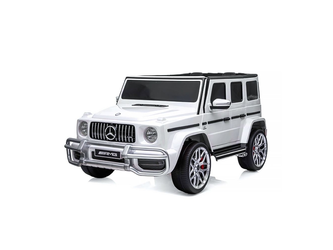 Suv Eléctrico Infantil Mercedes Amg G63 2 Plazas Con Asientos De Cuero Y Ruedas Eva - White