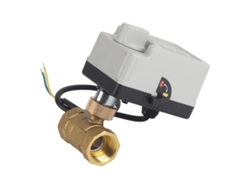 Válvula de esfera motorizada de 2 vias DN20, 2 fios, normalmente aberta, AC220V, manual e automática