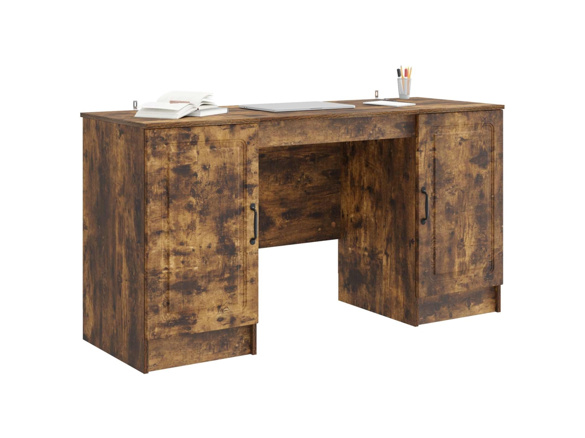 Maison Exclusive - Mesa de roble ahumado 142,5 x 50 x 75 cm Derivados de madera