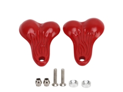 Ymsl 2 piezas de tuercas de toro RC, bolas de parachoques de aleación de zinc universales para coches RC a escala 1/10, rojo Hxl