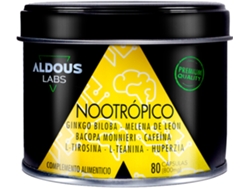 Complemento Alimentar Nootrópico con Ginkgo Biloba, Melena de León, Cafeína, Bacopa, Tirosina, Teanina y Huperzina A