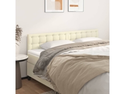 Cabecero De Cama | Panel De Cabeceros 2 Unidades Cuero Sintético Color Crema 80x5x78/88cm