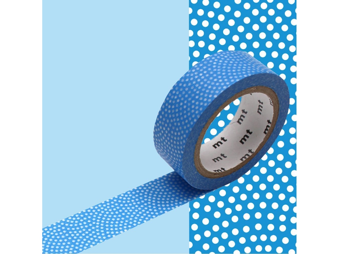 Cinta Adhesiva de Lunares Azules MASKING TAPE (1,5 cm X 7m)