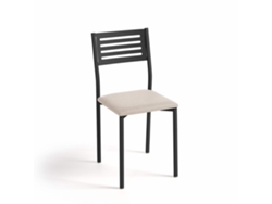 Cadeira de Cozinha Kati Preta 38x86x47cm Domus Fumaça FANMUEBLES