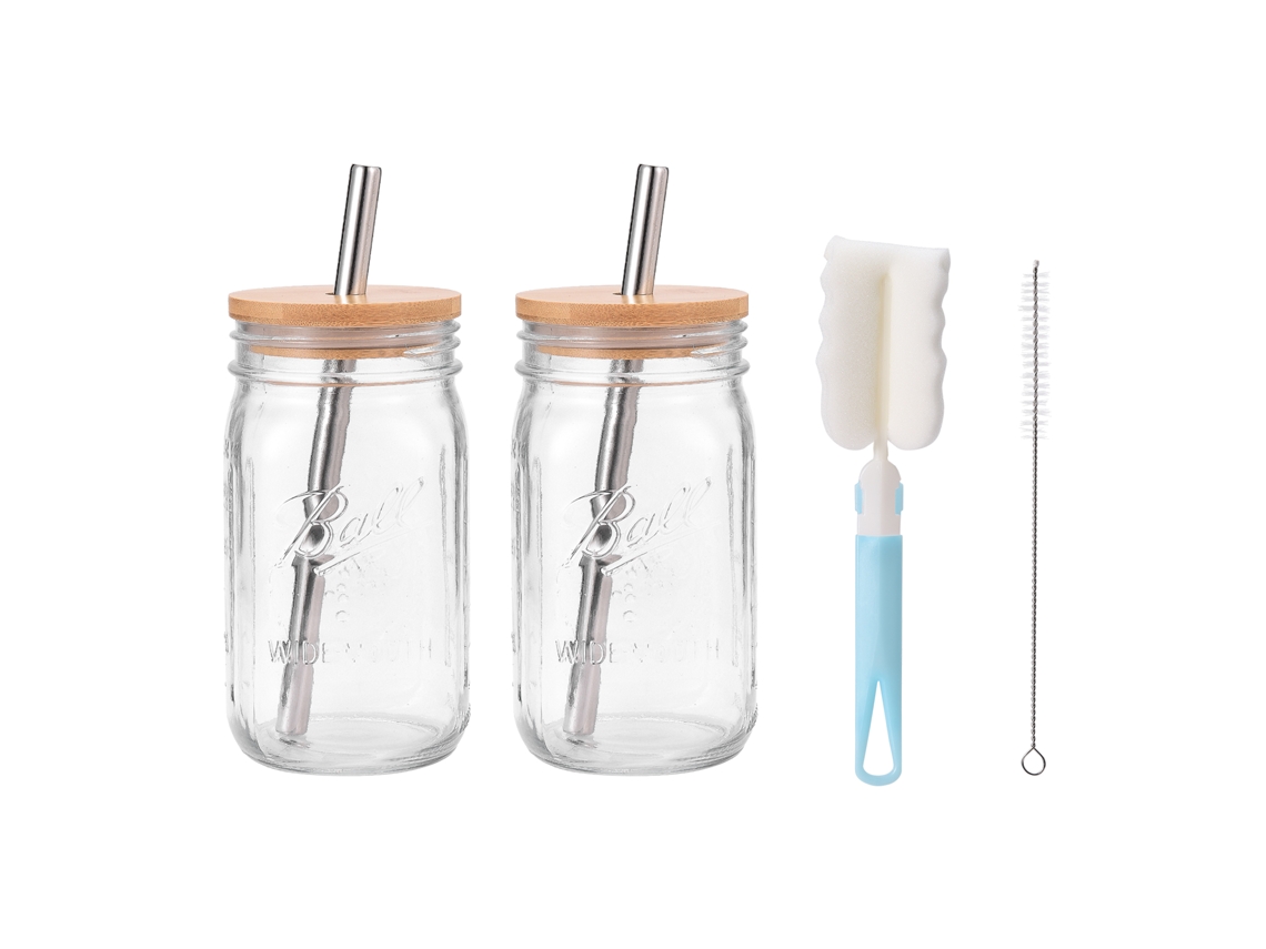 Jarra de agua fría para refrigerador con juego de vasos para uso doméstico (2200 ml, blanca, 4 vasos)