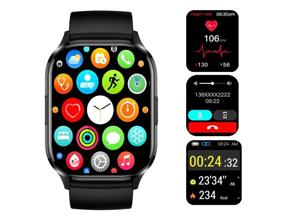 Reloj Inteligente Bluetooth Llamada Reloj 2.01 Pulgadas Hd Siempre En Exhibición Rastreador De Fitness Deporte Smartwatch Masculino Femenino Yuysan