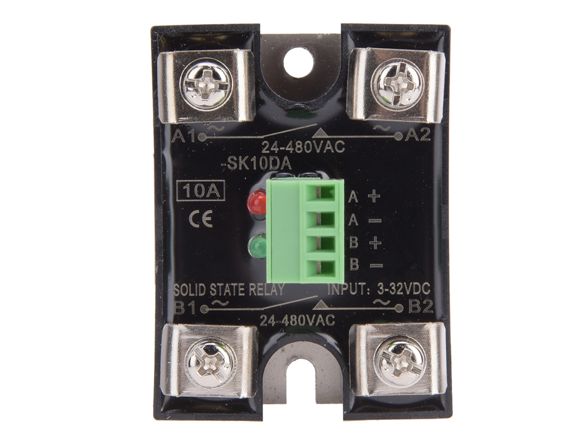 Relé De Estado Sólido Berm-sk10da, 2 Canales, Control Cc, Ca 24-480 Vca, 10 A