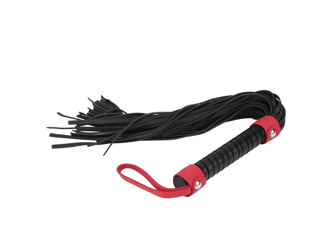 Látigo De Cuero Pu Para Parejas Con Borlas Juego De Roles Sm Juguete Sexual Adulto Rojo