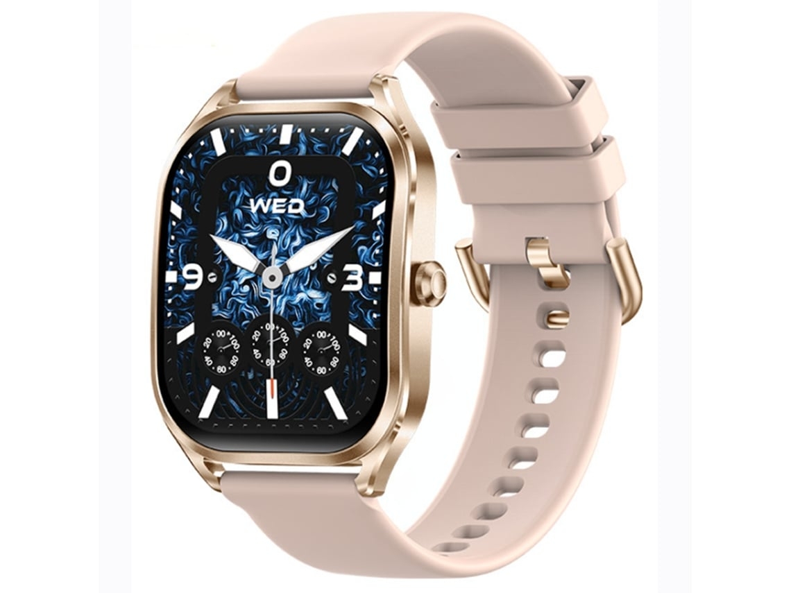 Reloj inteligente con pantalla curva HD de 2,02 pulgadas, llamadas Bluetooth, monitoreo de frecuencia cardíaca, presión arterial y oxígeno en sangre.