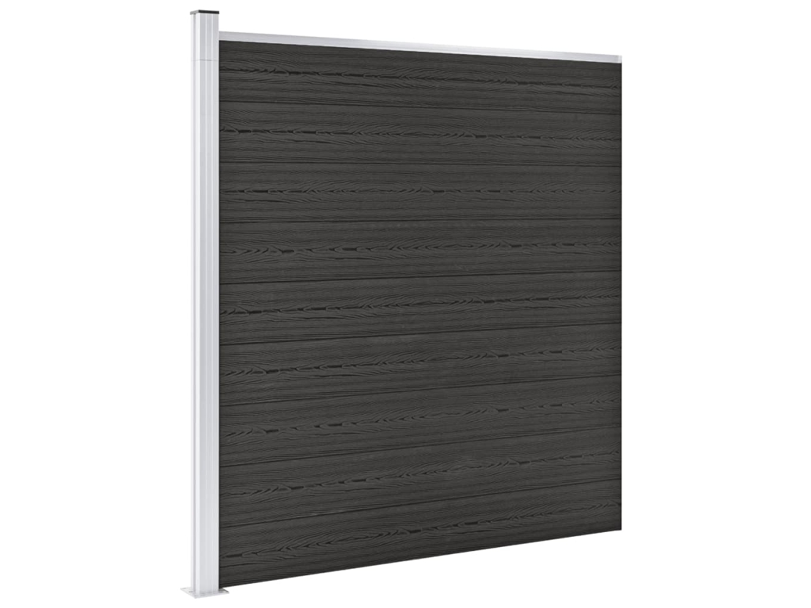 Panel de valla de jardín 175x186 cm WPC gris Wsd112008 Lovely Home