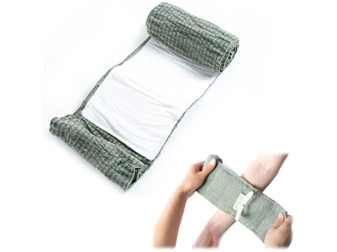 Venda Torniquete Hemostático De Emergencia Con Envasado Al Vacío, De Fácil Manejo Con Una Sola Mano.