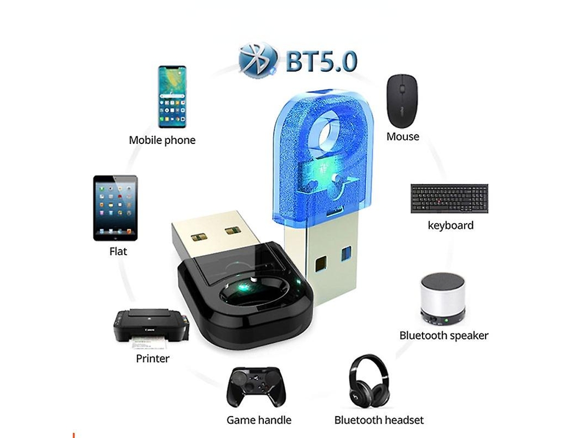 Adaptador Bluetooth 5.0 Transmisor USB Bluetooth para PC Receptor de computadora Rosewell