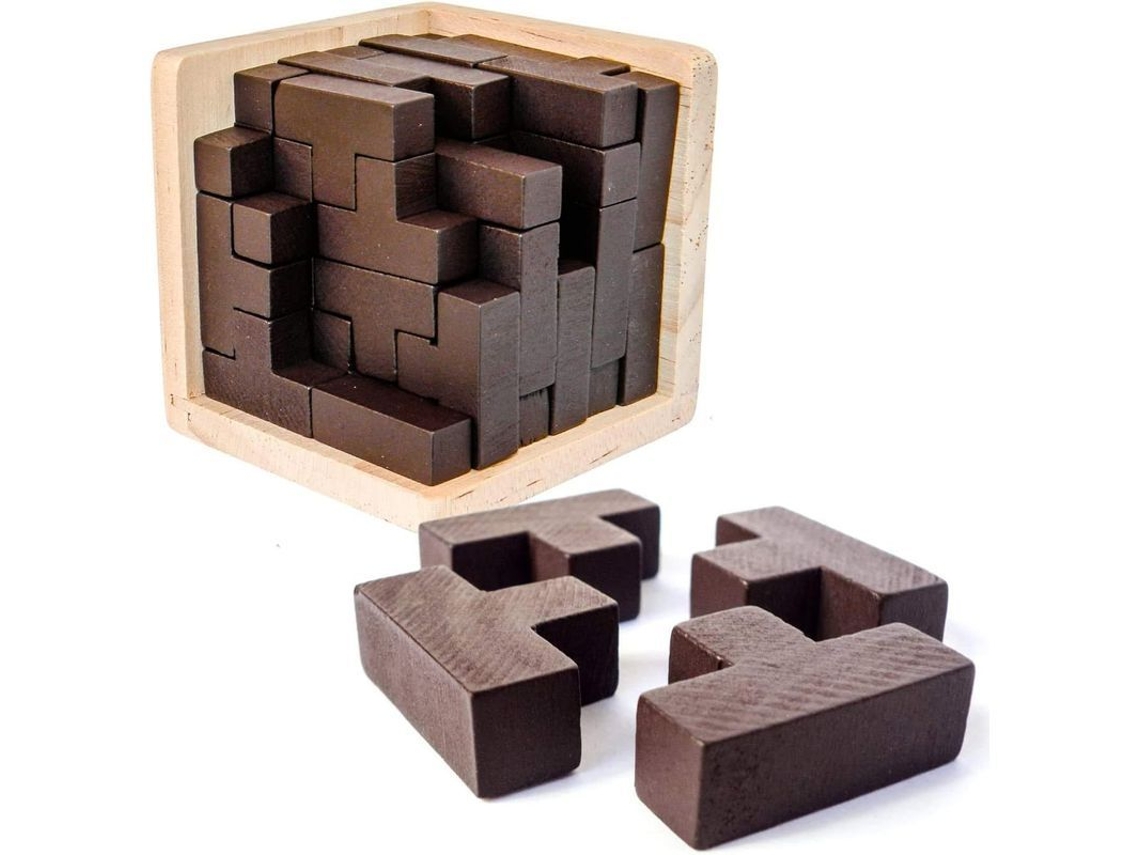 Puzzle De Madera 3d Linjou Rompecabezas Cerebral Con 54 Piezas T Forma Para Adultos Niños 6+