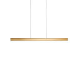 Lámpara colgante LED de aluminio dorado Beliani Arenas 100x6x118