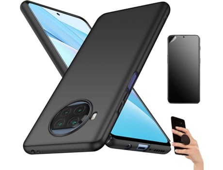 Kit Carcasa Y Protector Xiaomi Mi 10T Lite Ultimatte Turtleshell Y Popsocket Negro