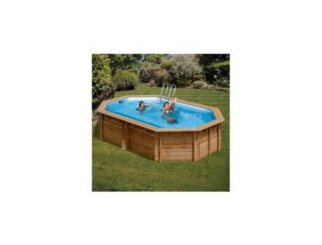 Piscina Madera Natural GRE Ref.7900862 Grenade 2 Ovalada 436X336X117