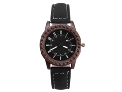 Reloj De Pulsera Analógico De Cuarzo Unisex Con Correa De Pu Negra Para Parejas Y Enamorados.