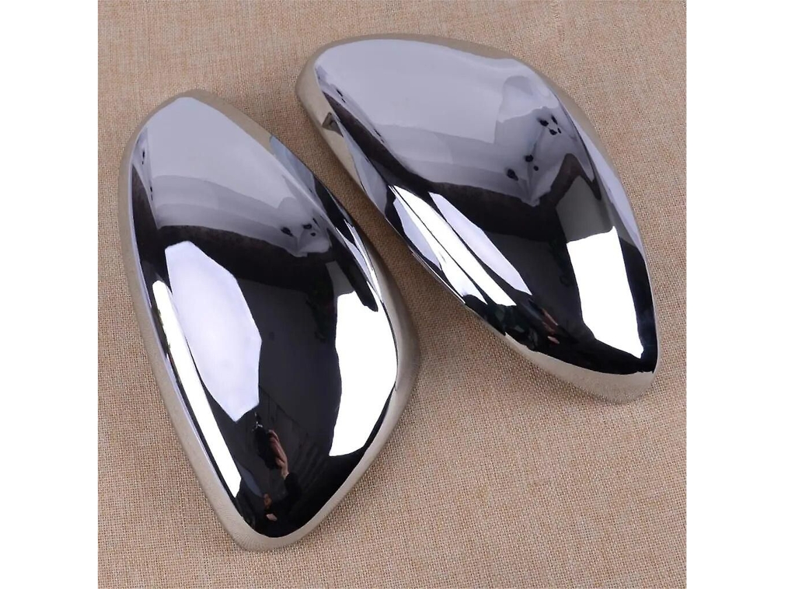 Citall 2 Piezas Embellecedores De Cubierta De Espejo Retrovisor Lateral Cromados Abs Plateados Para Peugeot 2008 208 2013 2014 2015 2016 2017