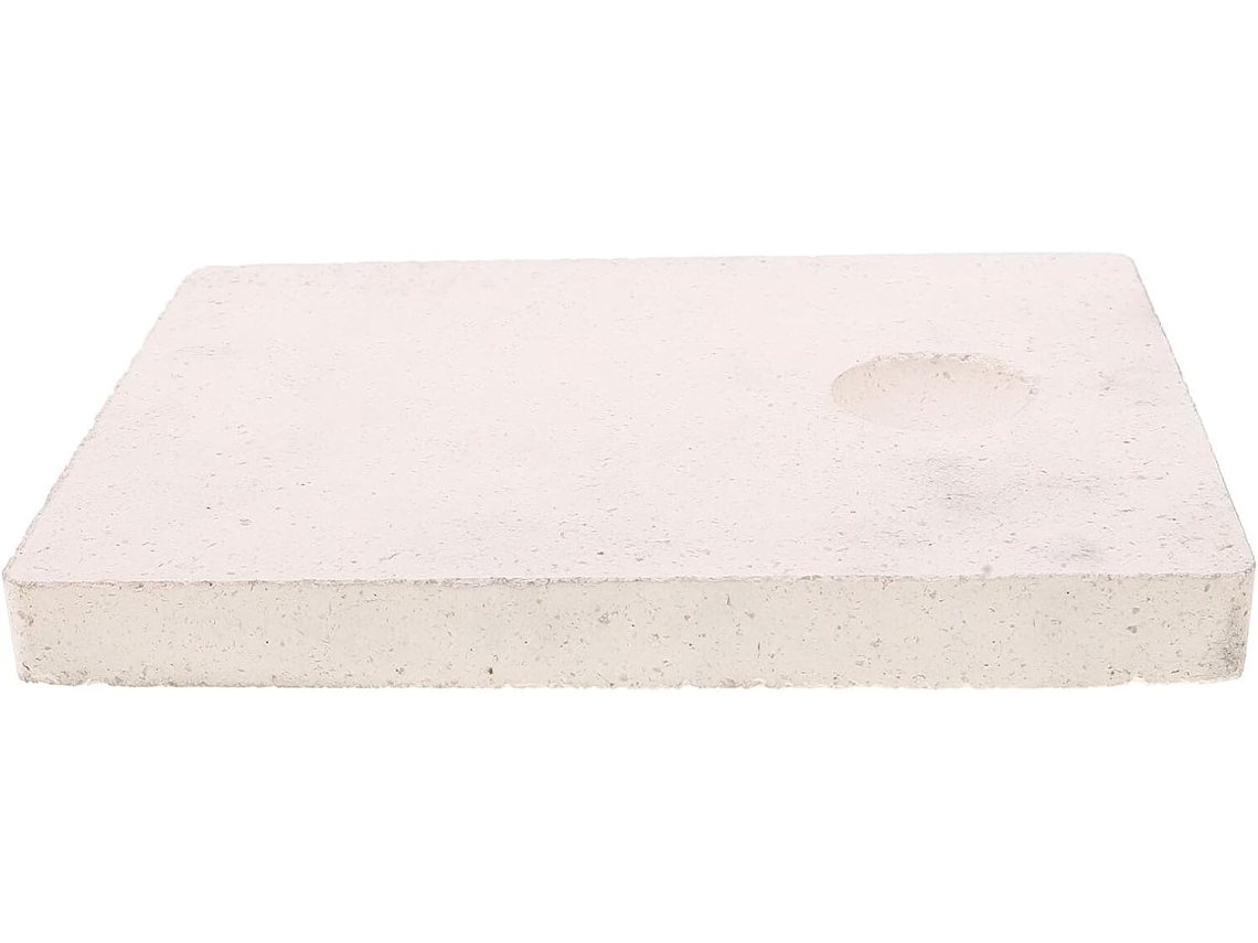 Bloque de soldadura Topbathy para joyería en cuarzo refractario, 14,7 x 11,1 cm