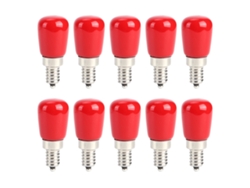 Rebe-10 Piezas Bombillas Led Vela E12 1.5w 110v Rojas Para Lámpara De Techo Y Mesa