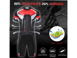 Conjunto De Maillot Y Braguita De Ciclismo De Manga Corta Para Hombre Con Cinturilla, Transpirable Y De Secado Rápido.