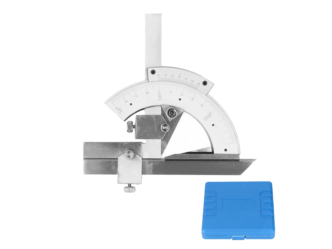 Transportador De Ángulos Vernier Universal De 0-320° Para Mediciones Precisas, Fabricado En Madera Y Acero Inoxidable 4cr13.