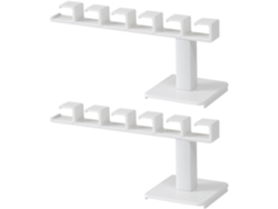 Juego 2 Ganchos Adhesivos Multifuncionales Plástico Abs Blanco Requieren Perforación Percheros Accesorios