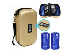Caja térmica para insulina con indicador de temperatura y 2 bolsas de hielo para 24 horas. Champagne Hexinyigjly
