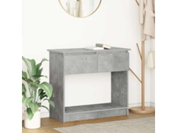 Mesa Consola | Mesa De Entrada | Mesa De Apoyo Con Cajones Gris Hormigón 85,5x38,5x74,5 Cm