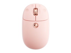 Ratón Bluetooth Yizhood Cat Claw de 2,4 g con tres modos, óptico, silencioso, inalámbrico, para portátil y PC, color rosa