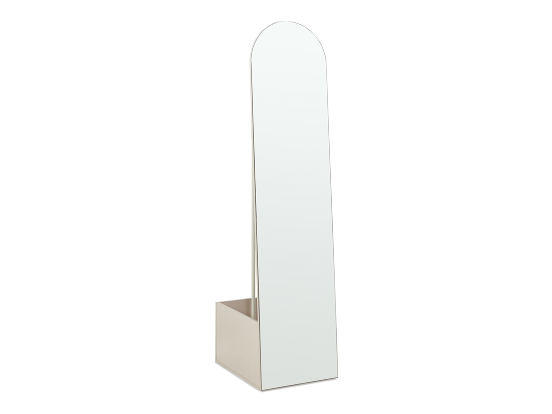 Espejo de cuerpo entero Kuonta con soporte 165x40x51cm color arena [EN.CASA]