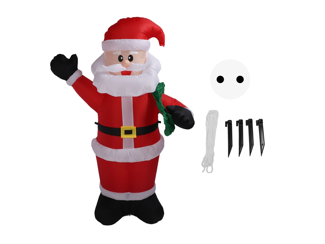 Papá Noel inflable iluminado para decoración de eventos y centros comerciales