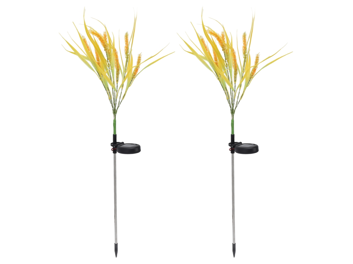 2026-2pcs Luces De Trigo Solar Ip44 Impermeables Led Con Pinchos Para Jardín Patio Césped Camino