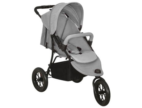 vidaXL Carrito de bebés de acero gris claro