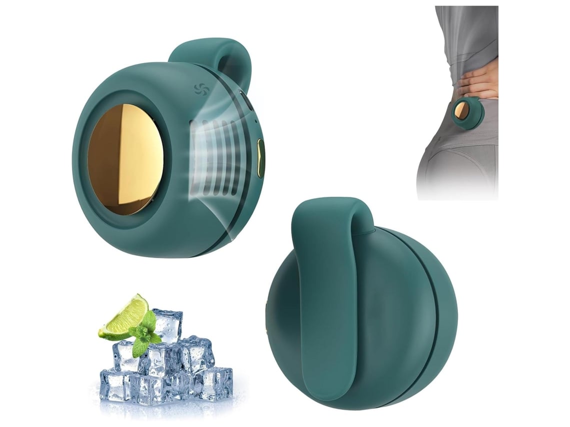 Mini Ventilador Con Clip (verde) - Ventilador De Cintura - Mini Ventilador Portátil Silencioso Sin Aspas