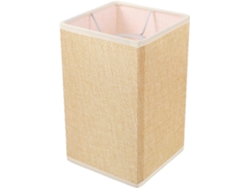 Lámpara cilíndrica de tela E27 para hotel, color beige.