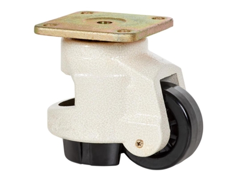 Rueda giratora de nivelacion placa 10fm75a nylon negro eje liso ALEX