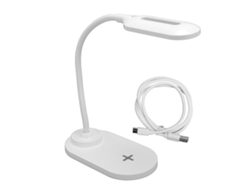 Lámpara De Mesa Led Con Cargador Inalámbrico, Brazo Flexible, 3 Niveles De Brillo Y Control Táctil - Blanca