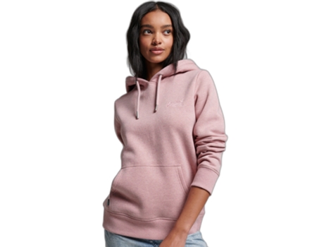 Sudadera con Capucha Vintage de Mujer SUPERDRY Bordada Logo Rosa (S)
