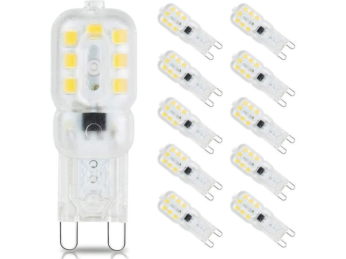 2026altiro-bombilla Led G9 De 3w (equivalente A Halógena De 33w), Luz Blanca Fría 6000k, Sin Parpadeo, Rotación De 360°, 220v, Paquete De 10 Unidades.