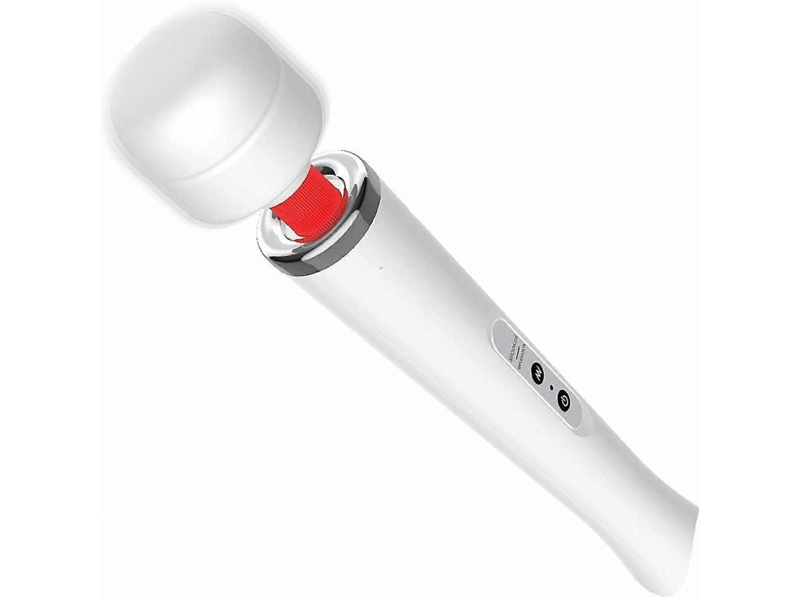 Masajador Eléctrico Potente Con Cable, 10 Velocidades, Vibración Fuerte, Para Alivio Muscular Y Recuperación Deportiva (blanco)