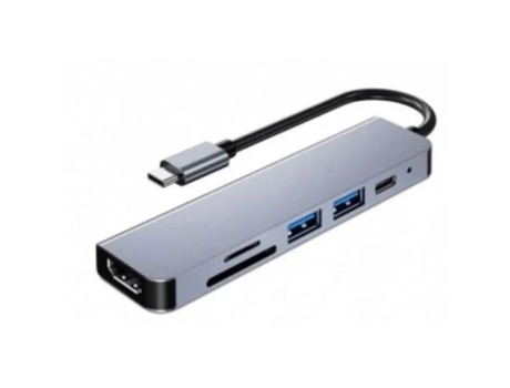 Hub USB 3GO HUB3UCRH4K (Micro SD - HDMI x 1 - SD x 1 - USB x 3 - USB-C x 1)