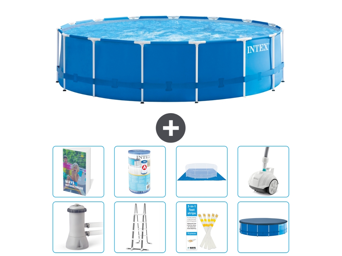 Intex Piscina Com Estrutura Redonda - 457x122 Cm - 9-peças S549